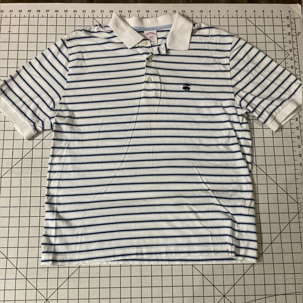 Brooks Brothers Men’s Size‎ Large Blue/White Polo Shirt